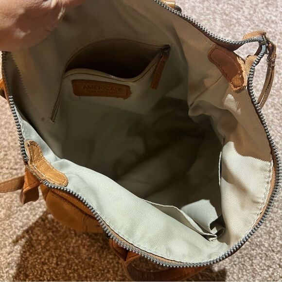 American Leather Co Jamestown light brown leather tote - Picture 12 of 16